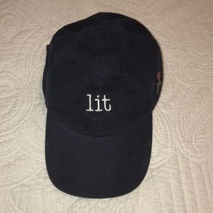 navy blue “Lit” hat